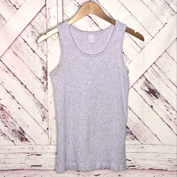 Nike Ribbed Tank Top Lavender - Picture 1 of 3